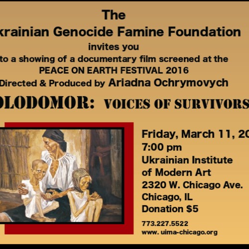 Показ фільму "Holodomor: Voices of Survivors"